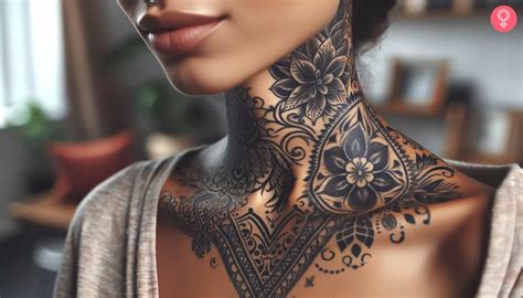 Female Back Of The Neck Tattoos