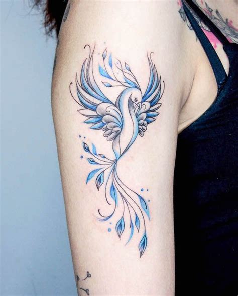 Female Beautiful Phoenix Tattoo