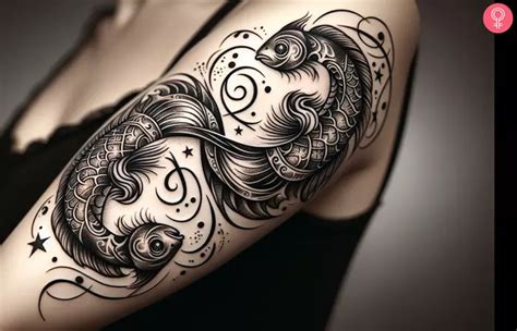 Female Goddess Pisces Tattoo
