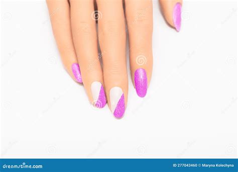 Female Hand Nail Design Polish