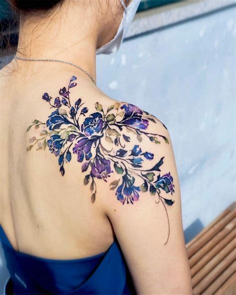 Female Tattoos On Back Of Shoulder
