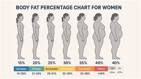 Female Visual Body Fat Percentage Chart