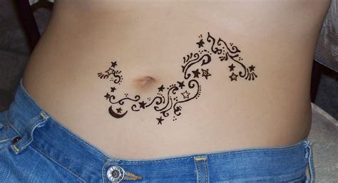 Feminine Belly Button Tattoos