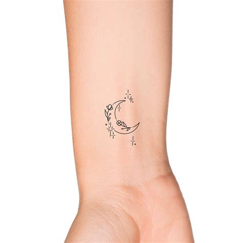 Feminine Small Moon Tattoos