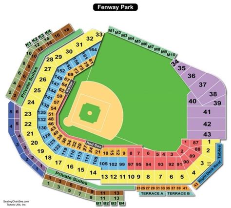 Fenway Park Seating Chart Row Numbers
