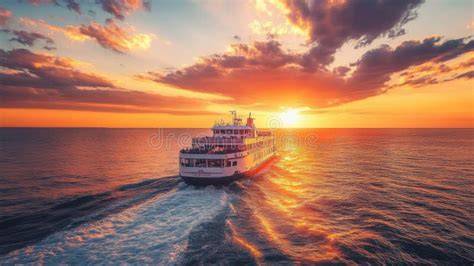 Ferry at Sunset