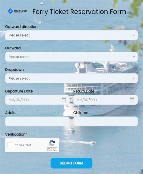 Ferry ticket booking
