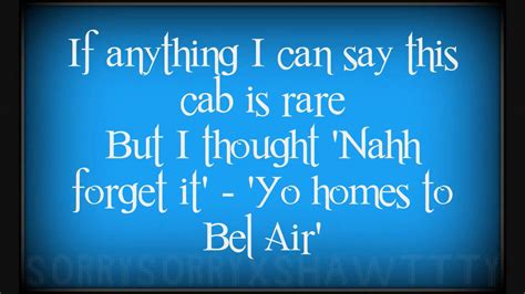 Fesh Pince Of Bel Air Lyrics