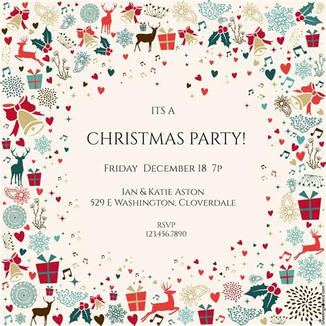 Festive Holiday Party Invitation Design Template in PSD, Word, Publisher