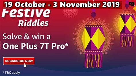Festive Riddles Amazon Quiz Answers Oneplus 7t Pro