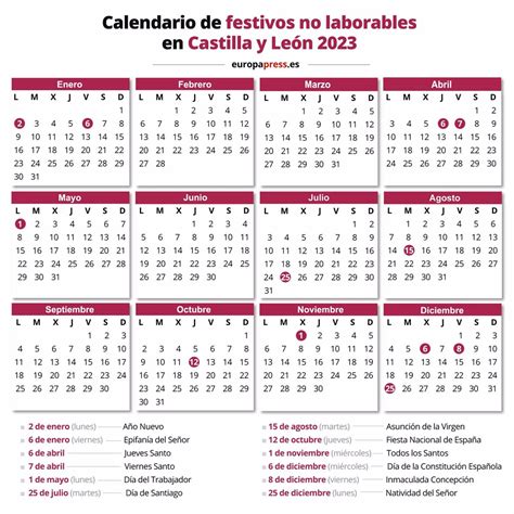 Festivos En Leon 2023 ▷ Calendario Laboral LEÓN 2023 con Festivos PDF