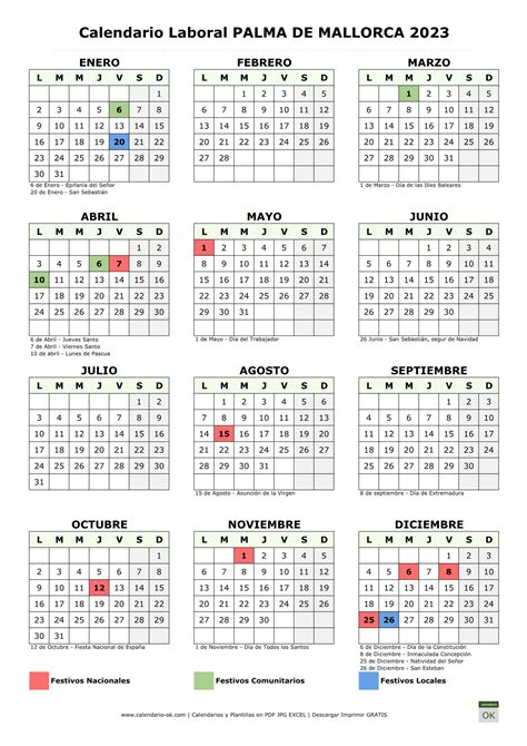 Festivos En Palma 2023 ▷ Calendario Laboral PALMA DE MALLORCA 2023 | Festivos