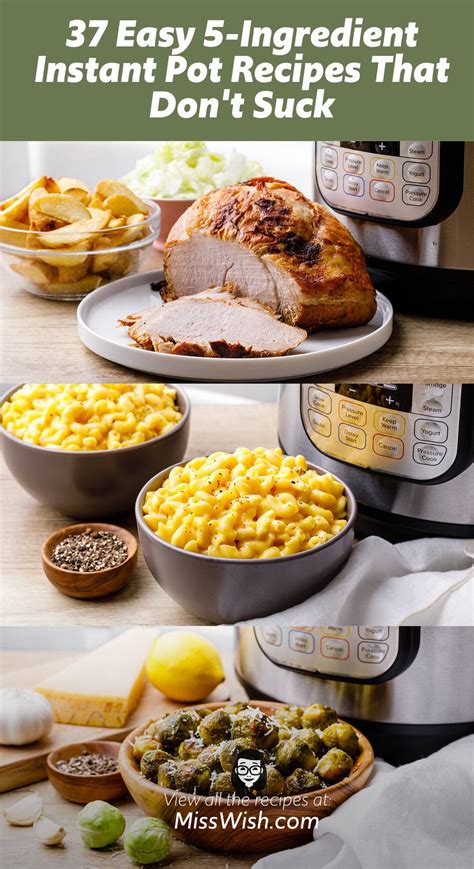 Few Ingredient Instant Pot Recipes