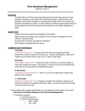 Ffa Farm Business Management Study Guide