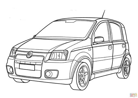 Fiat Panda Coloring Paper