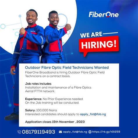 Fiber Optics Job Vacancy