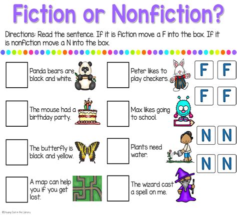 Fiction Vs Non Fiction Worksheet