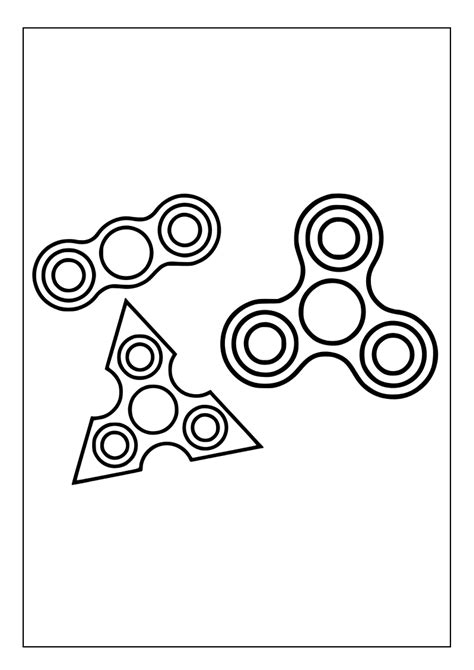Fidget Spinner Coloring Sheet