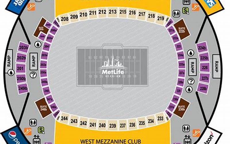 Field Level Metlife Seating Chart