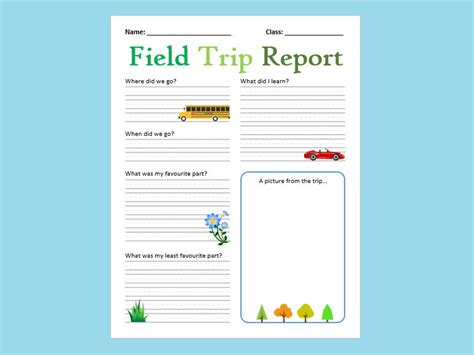 Field Trip Report Template