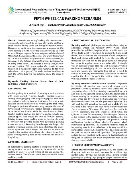 Revolutionize Parking with Fifth Wheel Concept - Free PDF Download