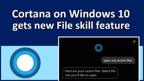 File Skill in Cortana