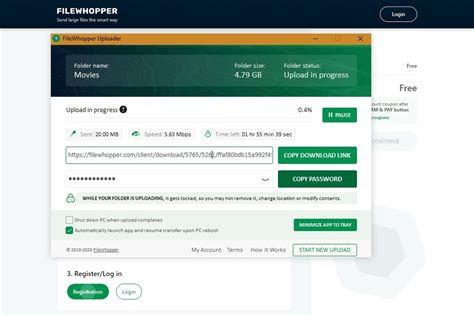 FileWhopper interface