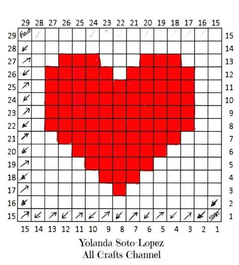 Crochet Heart Chart