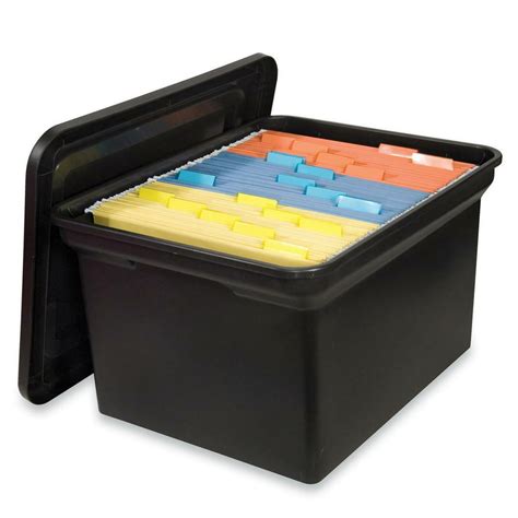 Storex File Storage Box, with XL Storage Lid, Black, 2Pack