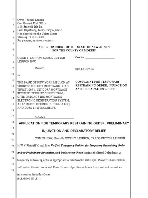 Filing for a Temporary Restraining Order (TRO)