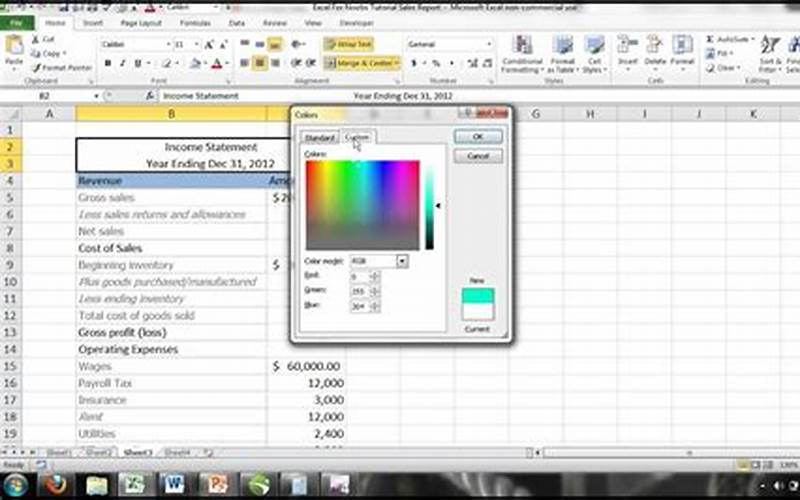 Fill Color Excel
