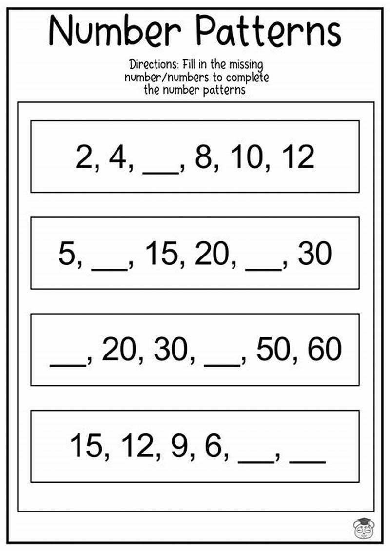 Fill In The Missing Pattern Worksheet