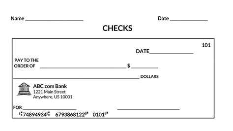 Fillable Check Template