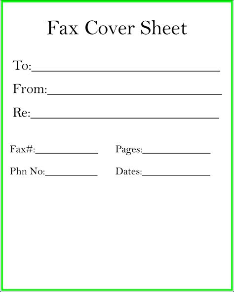 Fillable Printable Fax Cover Sheet