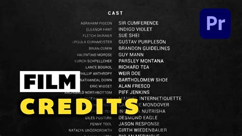 Film Credit Template