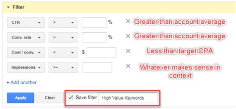 Filter for High-Value Keywords
