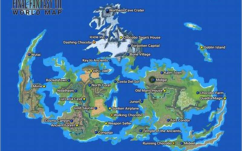 Map of Final Fantasy 7: A Guide to Navigating the World of Gaia
