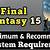 Final Fantasy Xv System Requirements