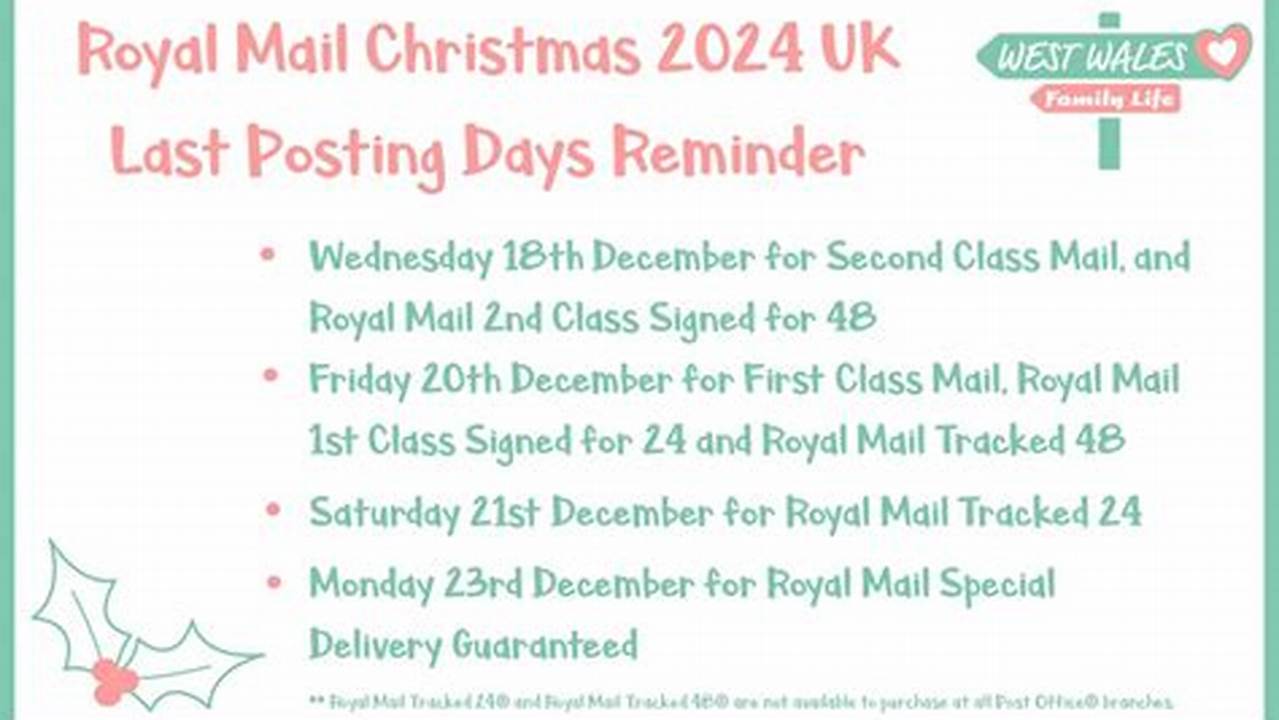 Final Posting Dates For Christmas 2024
