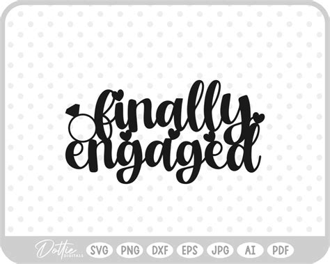 Download Finally Cake Topper Silhouette DXF Files