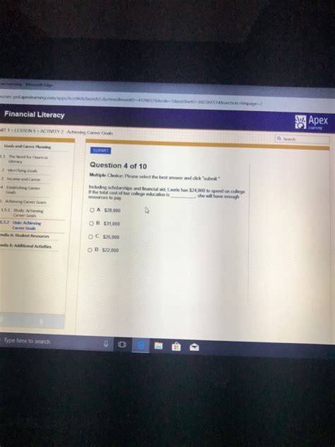 Financial Literacy Wiring Diagram Overview Apex Answer Key