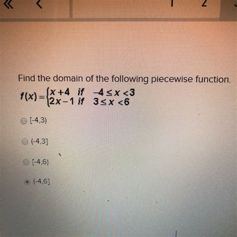 Find The Domain Of The Following Piecewise Function