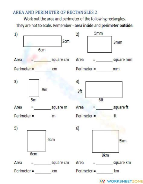 Find Area And Perimeter Worksheet