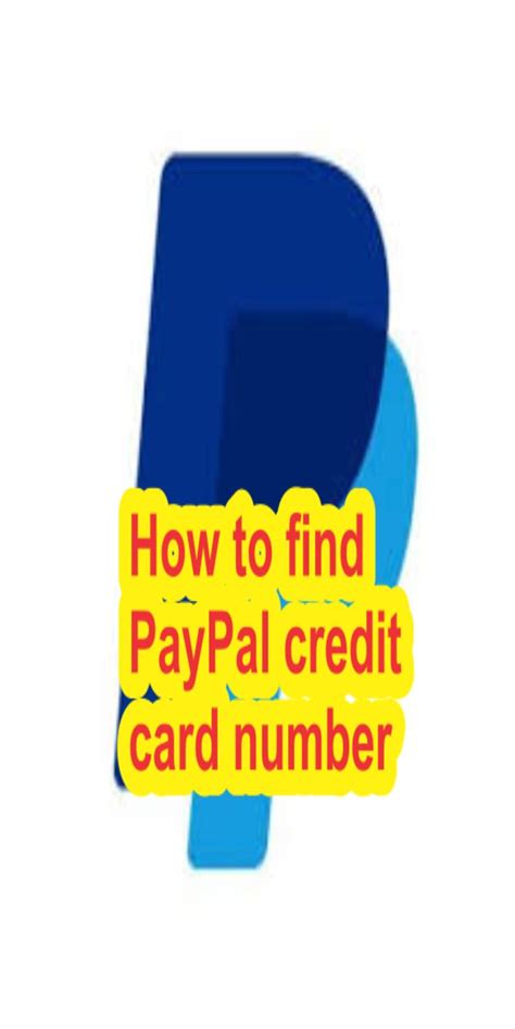 Find Paypal Credit Card Number