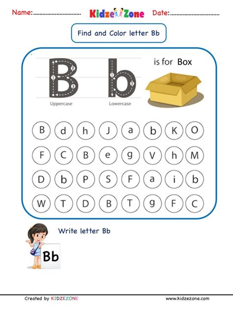Find The Letter B Worksheet