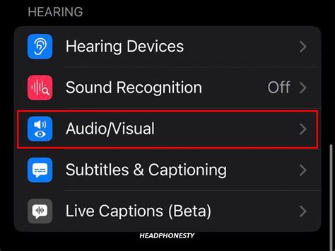 Find the Audio/Visual settings