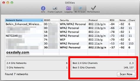 Find the Best Wi-Fi Channel on macOS