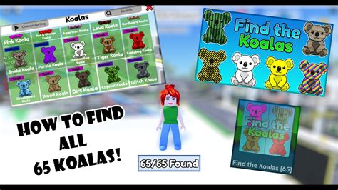 Find the Koalas - ALL LOCATIONS on Roblox - YouTube