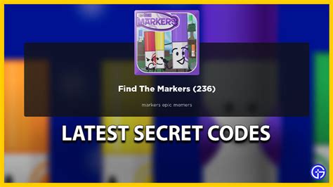 Find the Markers Codes Roblox - June 2023 -