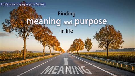 Finding Purpose and Meaning